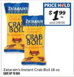 Winn Dixie Zatarain's Instant Crab Boil 16 oz offer