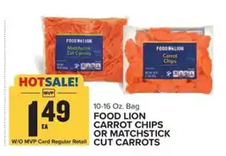 Food Lion FOOD LION CARROT CHIPS OR MATCHSTICK CUT CARROTS offer