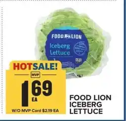 Food Lion FOOD LION ICEBERG LETTUCE offer