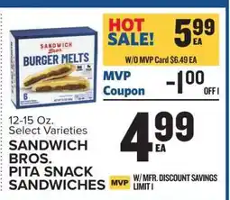 Food Lion Sandwich Bros. Pita Snack Sandwiches offer