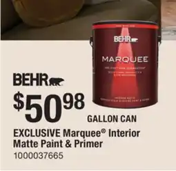 The Home Depot BEHR Marquee Interior Matte Paint & Primer offer