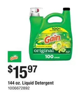 The Home Depot GAIN 144 oz. Liquid Detergent offer