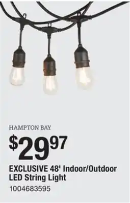 The Home Depot Hampton Bay 48' Indoor/Outdoor LED String Light offer