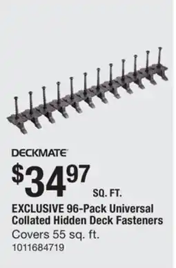The Home Depot Deckmate 96-Pack Universal Collated Hidden Deck Fasteners offer