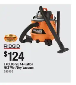 The Home Depot RIDGID 14-Gallon NXT Wet/Dry Vacuum offer