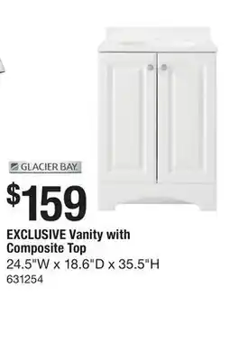 The Home Depot GLACIER BAY Vanity with Composite Top offer