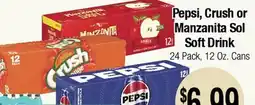 Big Saver Foods Pepsi, Crush or Manzanita Sol Soft Drink offer