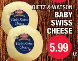 Carnicerias Jimenez DIETZ & WATSON BABY SWISS CHEESE offer