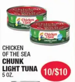 Carnicerias Jimenez CHICKEN OF THE SEA CHUNK LIGHT TUNA offer