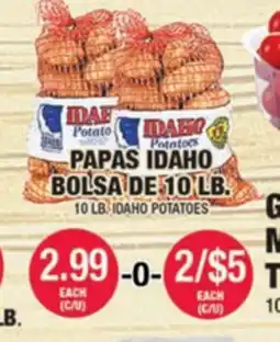 Carnicerias Jimenez PAPAS IDAHO BOLSA DE 10 LB offer