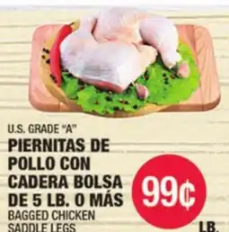 Carnicerias Jimenez U.S. GRADE A PIERNITAS DE POLLO CON CADERA BOLSA DE 5 LB. O MÁS offer