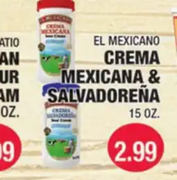 Carnicerias Jimenez EL MEXICANO CREMA MEXICANA & SALVADOREÑA offer