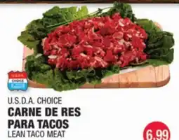 Carnicerias Jimenez U.S.D.A. CHOICE CARNE DE RES PARA TACOS offer