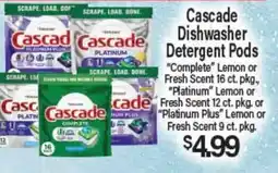 Angelo Caputo's Fresh Market Cascade Dishwasher Detergent Pods offer