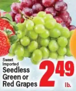 Angelo Caputo's Fresh Market Sweet Imported Seedless Green or Red Grapes offer