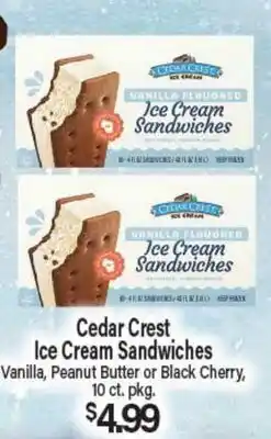 Angelo Caputo's Fresh Market Cedar Crest Ice Cream Sandwiches offer