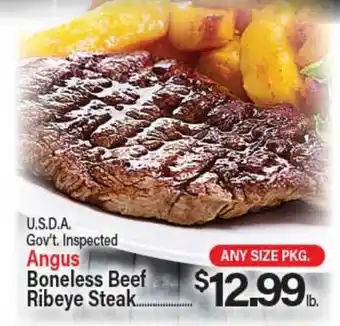 Angelo Caputo's Fresh Market Angus Boneless Beef Ribeye Steak offer