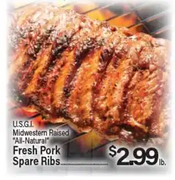 Angelo Caputo's Fresh Market U.S.G.I. Midwestern Raised All-Natural Fresh Pork Spare Ribs offer
