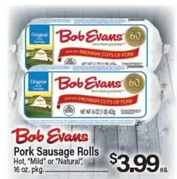 Angelo Caputo's Fresh Market Bob Evans Pork Sausage Rolls offer