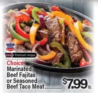 Angelo Caputo's Fresh Market Choice Marinated Beef Fajitas or Seasoned Beef Taco Meat offer