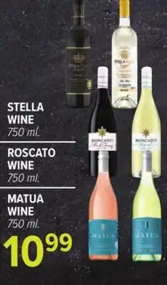 Cermak Fresh Market STELLA WINE, ROSCATO WINE, MATUA WINE offer