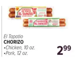 Cermak Fresh Market El Tapatio CHORIZO offer