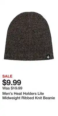 Kohl's Men's Heat Holders Lite Midweight Ribbed Knit Beanie offer