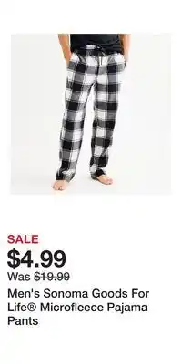 Kohl's Men's Sonoma Goods For Life Microfleece Pajama Pants offer
