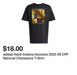 Dick's Sporting Goods adidas Adult Indiana Hoosiers 2025-26 CFP National Champions T-Shirt offer