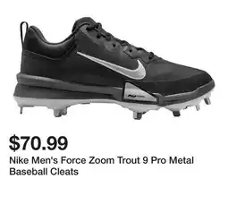 Dick's Sporting Goods Nike Men's Force Zoom Trout 9 Pro Metal Baseball Cleats offer