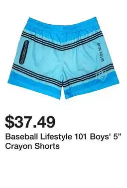 Dick's Sporting Goods Baseball Lifestyle 101 Boys' 5 Crayon Shorts offer