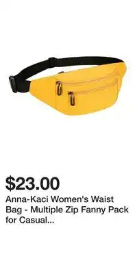 Kohl's Anna-Kaci Women's Waist Bag - Multiple Zip Fanny Pack for Casual Outings offer