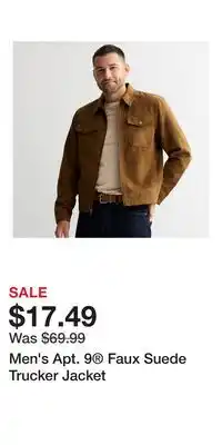 Kohl's Men's Apt. 9 Faux Suede Trucker Jacket offer