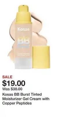 Kohl's Kosas BB Burst Tinted Moisturizer Gel Cream with Copper Peptides offer