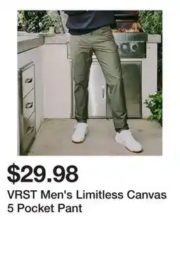 Dick's Sporting Goods VRST Men's Limitless Canvas 5 Pocket Pant offer