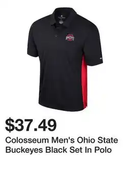 Dick's Sporting Goods Colosseum Men's Ohio State Buckeyes Black Set In Polo offer