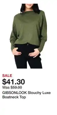 Nordstrom GIBSONLOOK Slouchy Luxe Boatneck Top offer