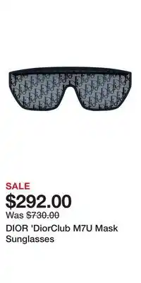 Nordstrom DIOR 'DiorClub M7U Mask Sunglasses offer