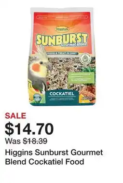 Petsmart Higgins Sunburst Gourmet Blend Cockatiel Food offer