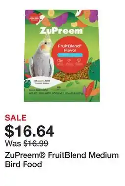 Petsmart ZuPreem FruitBlend Medium Bird Food offer