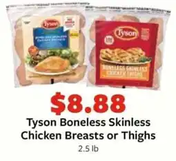 Fareway Tyson Boneless Skinless Chicken Breasts or Thighs offer