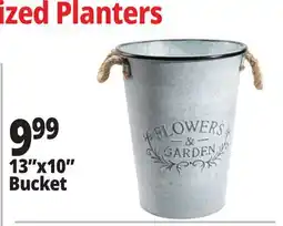 Ocean State Job Lot Tall Galvanized Steel Bucket With Rope Handles offer