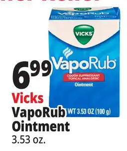 Ocean State Job Lot Vicks VapoRub Cough Suppressant Topical Analgesic Ointment 3.53 oz offer