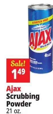 Ocean State Job Lot Ajax with Bleach Powder Cleanser 21 oz offer