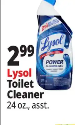 Ocean State Job Lot Lysol 2-In-1 Disinfecting Toilet Bowl + Brush Power Cleaning Gel 24 oz offer