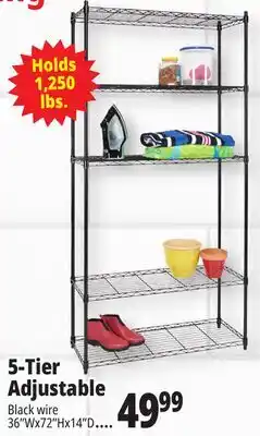 Ocean State Job Lot 5-Tier Household Wire Shelving offer
