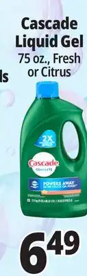Ocean State Job Lot Cascade Complete Citrus Dishwasher Detergent with Dawn 75 oz offer