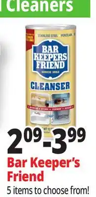 Ocean State Job Lot Bar Keepers Friend Powder Cleanser 12 oz offer