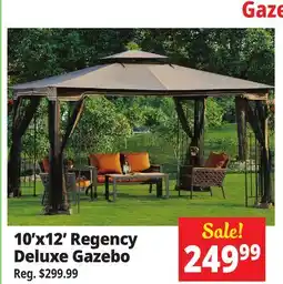 Ocean State Job Lot Regency II 10' x 12' Gazebo with Netting Brown offer