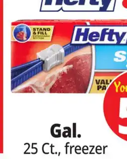 Ocean State Job Lot Hefty Freezer Gallon Slider Bags 25 Count offer